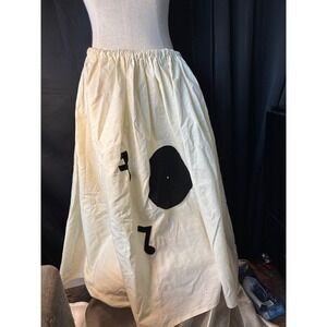 Vintage Handmade 50s Style Poodle Skirt Off White Record Music Note Costume